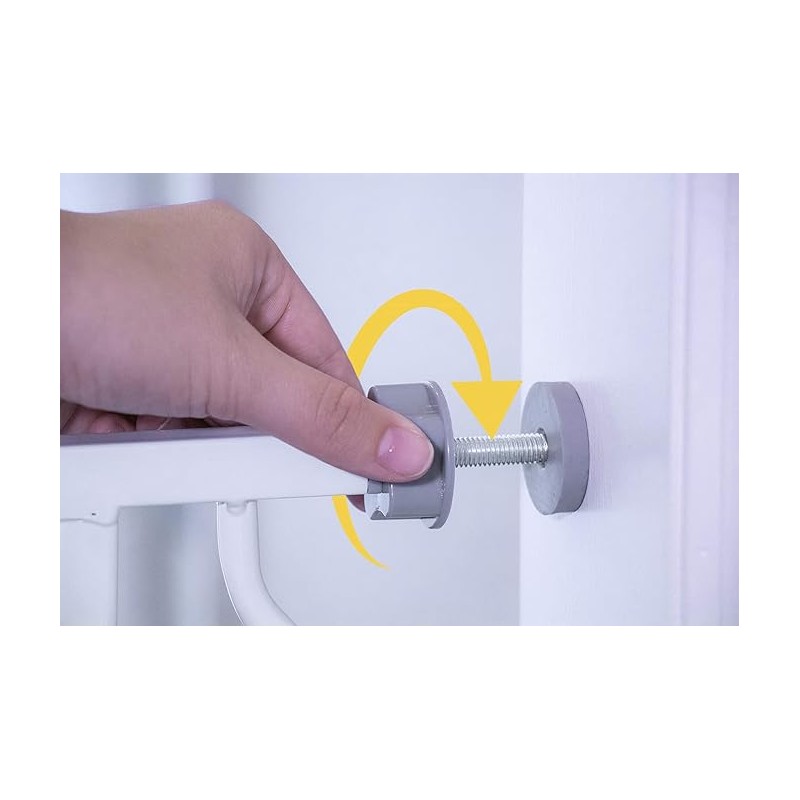 Regalo Easy Step Metal Walk-Thru Gate, White – Fits Openings