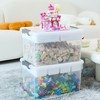 Citylife 17 QT Storage Box with Removable Tray Closet Organizers
