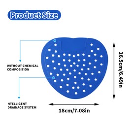 Ziyonix 16 Pack Urinal Mats Scented Urinal Pad Deodorizer Football Goal Urinal Screens Sieve Odour for Urinal Restroom & Bathroom for Offices, Restaurants, Schools