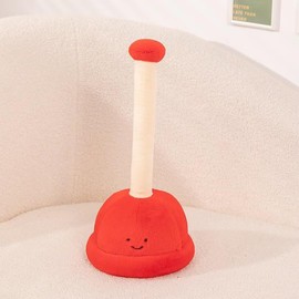 MUALML Cute Toilet Plunger Plush Toy, Cute Bathroom Decor for Adults & Kids, Novelty Throw Plush Pillow Fun Decorative Pillows for Bed Sofa Bedroom