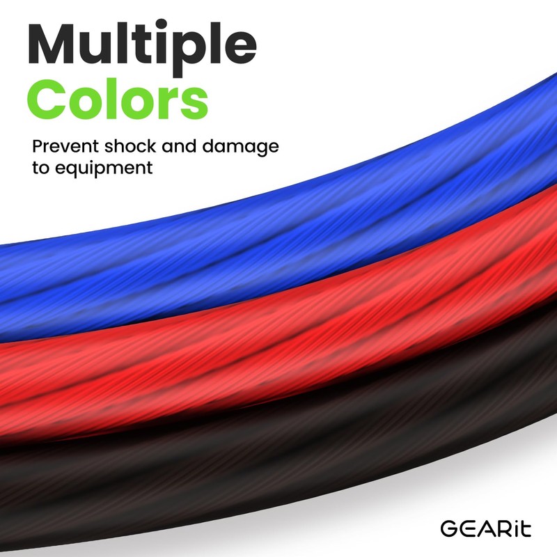 GEARit 1/0 Gauge Wire (25ft - Red Translucent) Copper Clad
