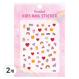 Tomini Kids Nail Stickers, 2 pieces, T016 / 투미니 키즈 네일스티커, 2개, T016