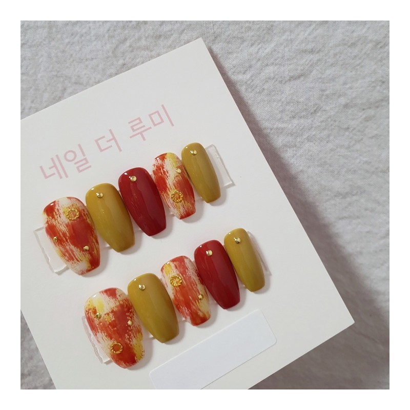 Paint Brush Nails Handmade Nail Tips - Short Oval /
