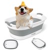 BREENHILL Collapsible Pet Bathtub with Water Drain Plug, Small Pets