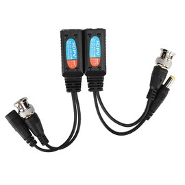 Generic Coax Cable to Ethernet Adapter, Ethernet to Coax Adapter with LED Indicator, Black ABS Coaxial Splitter for Video Signals