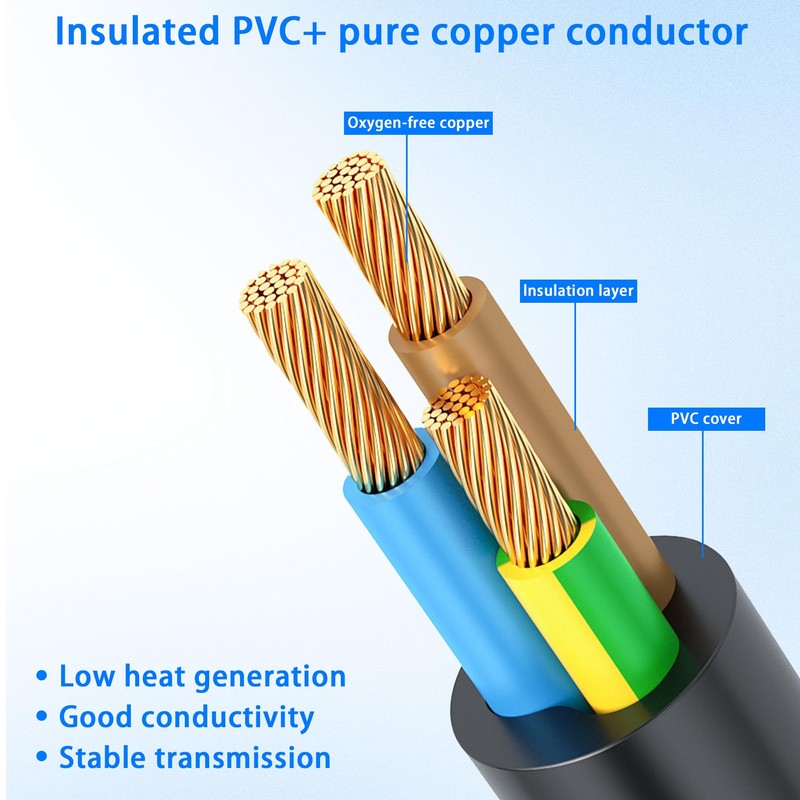 JSADZKJ IEC 320 C6 to Dual C7 Y Splitter Extension
