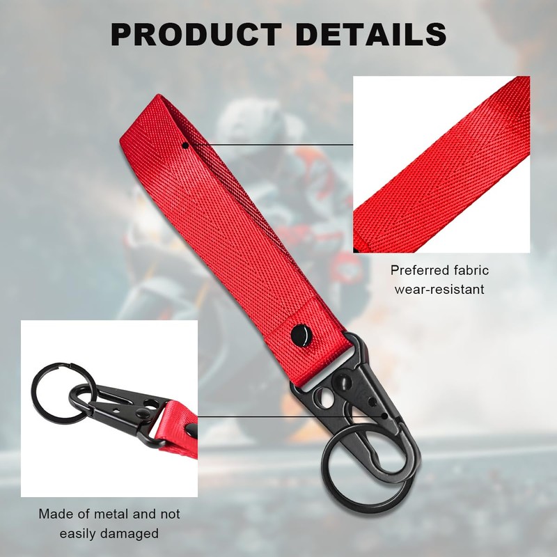 ZNDAW Motorcycle Keychain, Fabric Multifunctional Motorcycle Key Chain Holder, Anti-Lost