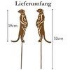 KRONLY Pack of 2 Meerkats 32 cm Garden Stake -