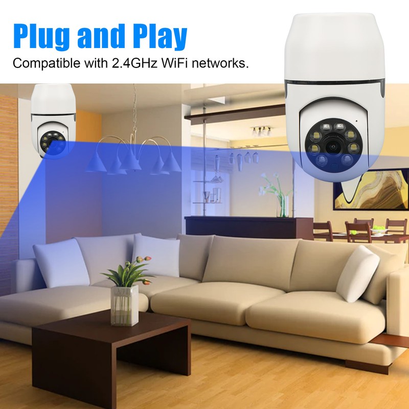 Security Camera WiFi Wireless 1080P LED Night Light Motion Detection
