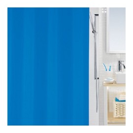 Spirella Anti-Schimmel Duschvorhang "Blau" Anti-Bakteriell, waschbar, wasserdicht PEVA 180x200cm Blau