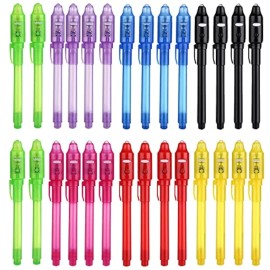 Scstyle Invisible Ink Pen 28Pcs With Uv Light Magic Marker For Secret Messages,