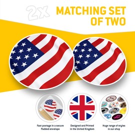 Awesome Vinyl Stickers (Set of 2) 15cm - American Flying Flag USA US Fun Decals for Laptops,Tablets,Luggage,Scrap Booking,Fridges #15623