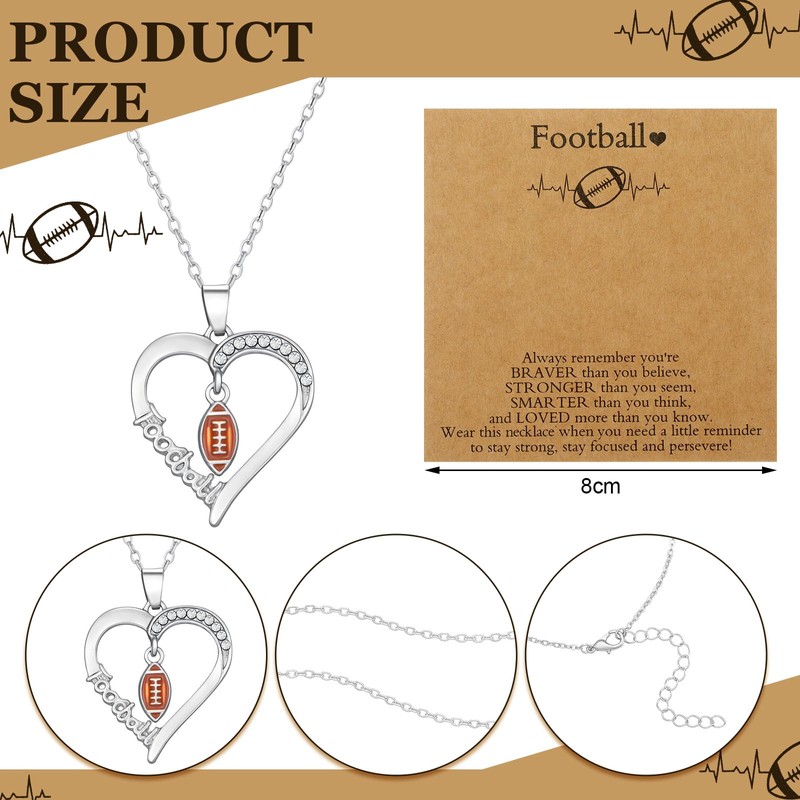Quelay 12 Set Sports Necklaces Team Gift Inspirational Jewelry Pendant