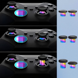 Elite Series 2 Gaming Controller Accessories Kit with Thumbsticks, D-Pads, Paddles, Trigger Buttons for Elite Series 2 Core (Rainbow)