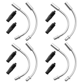 JPGhaha V Brake Accessories Bicycle 4 Set V-Brake Brake Cable Bicycle Brake Tube with 8 Pieces V Brake Dust Boots and 8 Pieces Arcs for Mountain Bikes