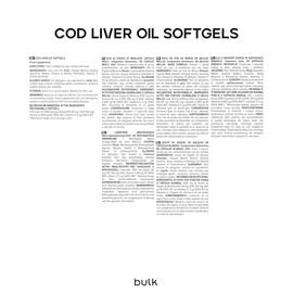 Bulk Bulk Cod Liver Oil Softgels, 1000 mg, Pack of 90, 90 Servings, Packaging May Vary