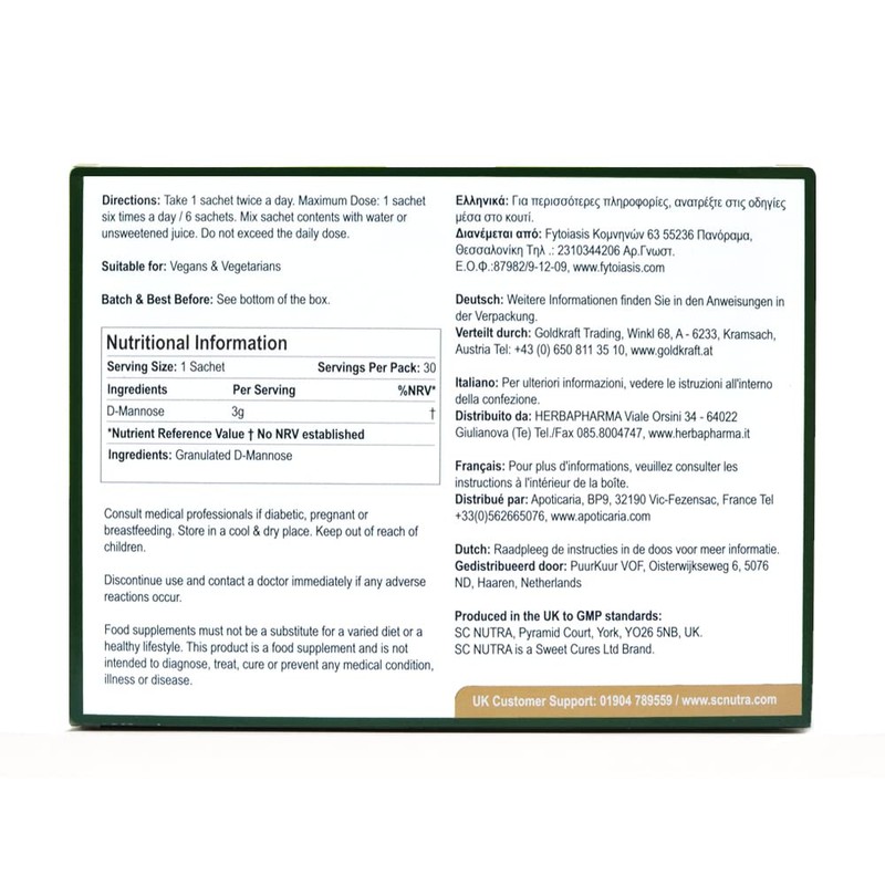Waterfall D-Mannose Powder Sachets (30 x 3g Sachets) XL Pack