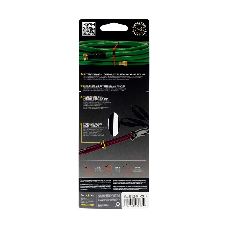 Nite Ize GLS12-01-2R7 Gear Tie Loopable Twist Tie, 12-Inch, Black