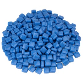 Samjobroad Square Glass Mosaic Tiles for Crafts, 10x10mm Mosaic Pieces, 300g (160 Pieces), Glass Tiles for Home Decoration and Art Craft Projects – Blue