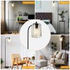 Industrial Black Floor Lamp with Glass ShadeColor: as show Color