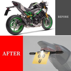 Z900 Fender Eliminator Kit Compatible with 2023-2025 Z-900 & Z900SE Tail Tidy License Plate Holder with License Plate Light & Turn Signals Rear (Smoke)