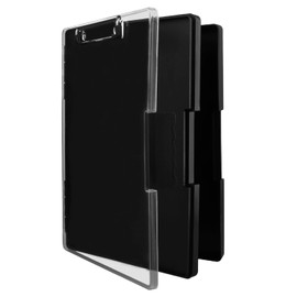 QWORK® Clipboard with Storage A4 Clipboard with Side Opening and Double Compartment for School Office