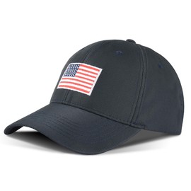 Tirrinia Unisex American Flag Embroidered Baseball Cap Adjustable Sports Golf Cap Navy