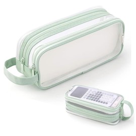 X SIM FITNESSX Transparent Pencil Case Teenager Pencil Case Large School Big Pencil Case Office Pencil Case Adult Transparent, Green, Kids Backpack