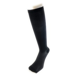 Silver Magic #806-2P Gentleman's Deodorizing Antibacterial Silver Ion Compression Support Round Toe High Socks (Thin Fabric Type), Set of 2 Pairs (Black)