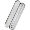 Hong Dian A3 - Pluma estilográfica de aluminio plateado, punta