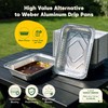 Boxential 25 Pack 8.6" x 6" Grill Drip Pans Compatible