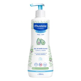 Mustela, Gel de Baño Corporal Suave, Bebés y Niños, 500 ml                                                                                            