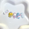 [Premium handmade embossed nails] Angel dog nails - Almond Egg
