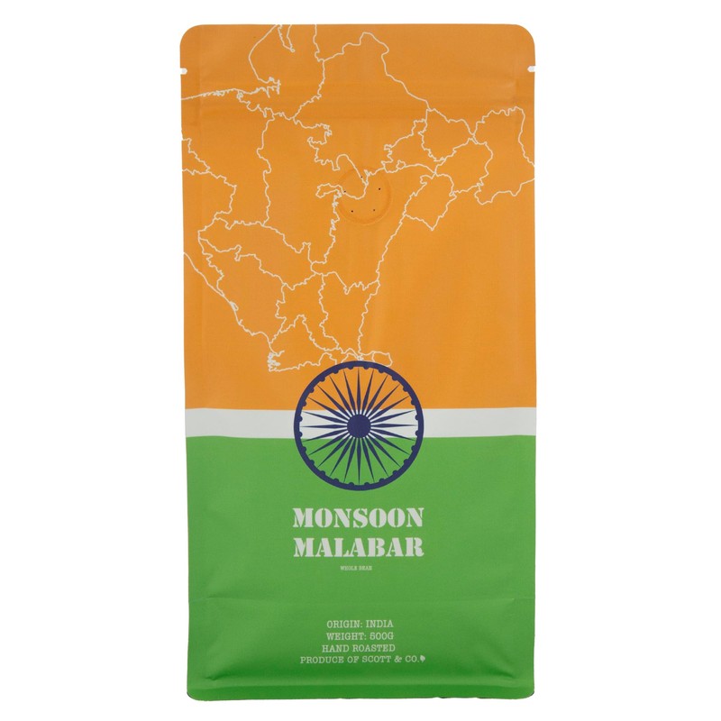 Monsoon Malabar Coffee Beans. Dark Roast Whole Coffee Beans, Single