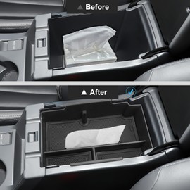 Coleya 2024 Crosstrek Accessories Center Console Organizer for Subaru Crosstrek (Base/Premium/Sport/Limited/Wilderness), 2024 Crosstrek&Impreza Console Tray Insert Organizer with Tissue Box Holder
