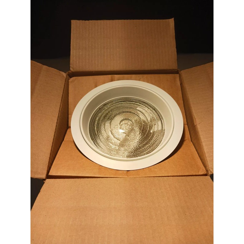 Lightolier 1126 Frosted Lens Reflector Trim, Wet Location, 6-3/4", White