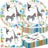 40pc Animal Party Supplies - Plates, Napkins & Animal Themed