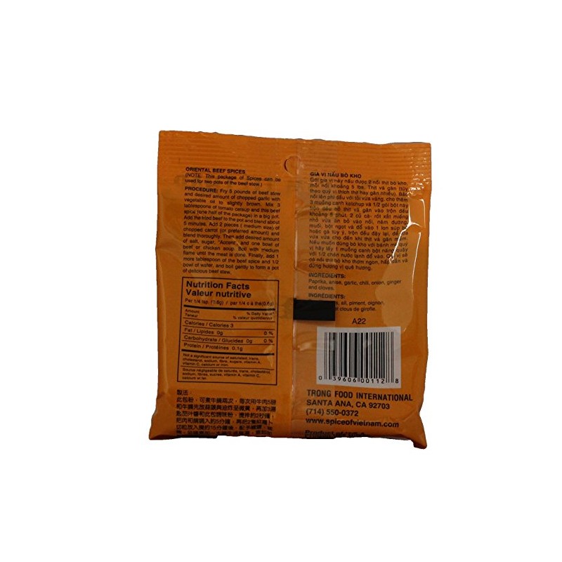 Oriental Vietnamese Beef Stew Spices Seasoning (Pack of 3) -
