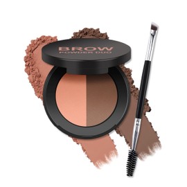 Erinde Eyebrow Powder Makeup Palette, 2 Colors Brow Powder Palette with Brow Brush, Eyebrow Tint Powders Filler to Shape Natural Brows, Long-Lasting Waterproof Eye Brow Kit #2