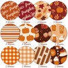 Whaline 24Pcs Fall Pattern Paper 30x30cm Maple Leaves Pumpkin Drinks