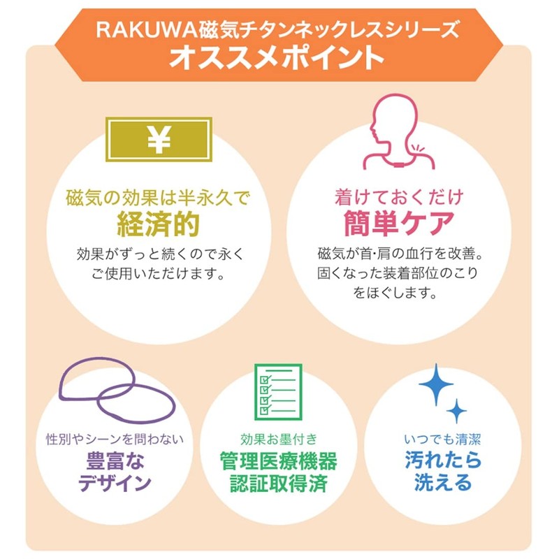 phiten Necklace, RAKUWA Magnetic Titanium Necklace, Metal Top, Gray/Silver