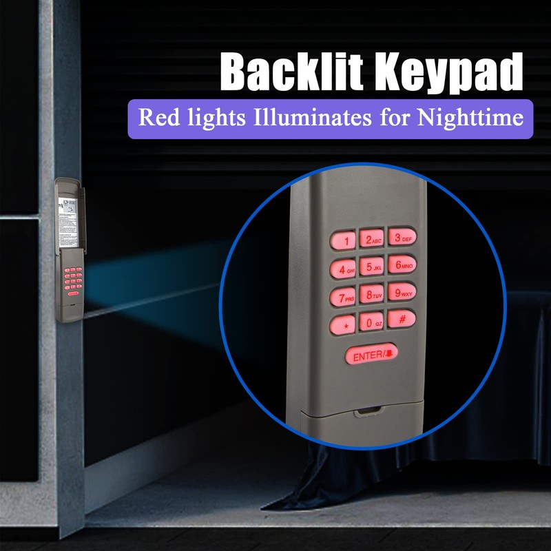 for LiftMaster 377LM Wireless Keypad/Keyless Entry Compatible with Purple Learn