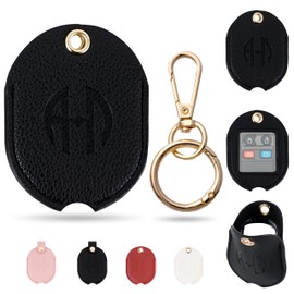 ANHBKAR Leather Car Key Fob Cover Sleeve Holder for Broken Keys – Smart Remote Protector Case with Keychain for Men & Women (Black 02, Extra Large)