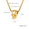 FILOBOKO Men Stainless Steel Skull Pendant Necklace Personality Necklace for