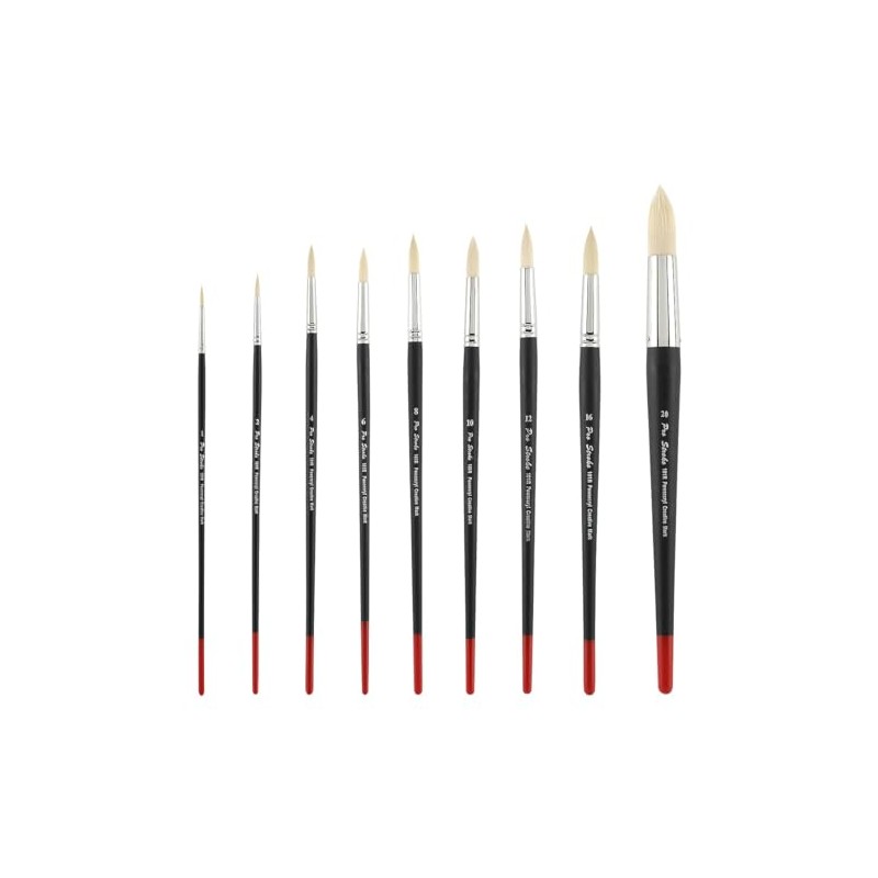 Creative Mark Pro White PowerCryl - Brocha para pintar, Round