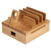 Bamboo Multiple Layer Digital Electronic Bracket Mobile Phone Charging Storage