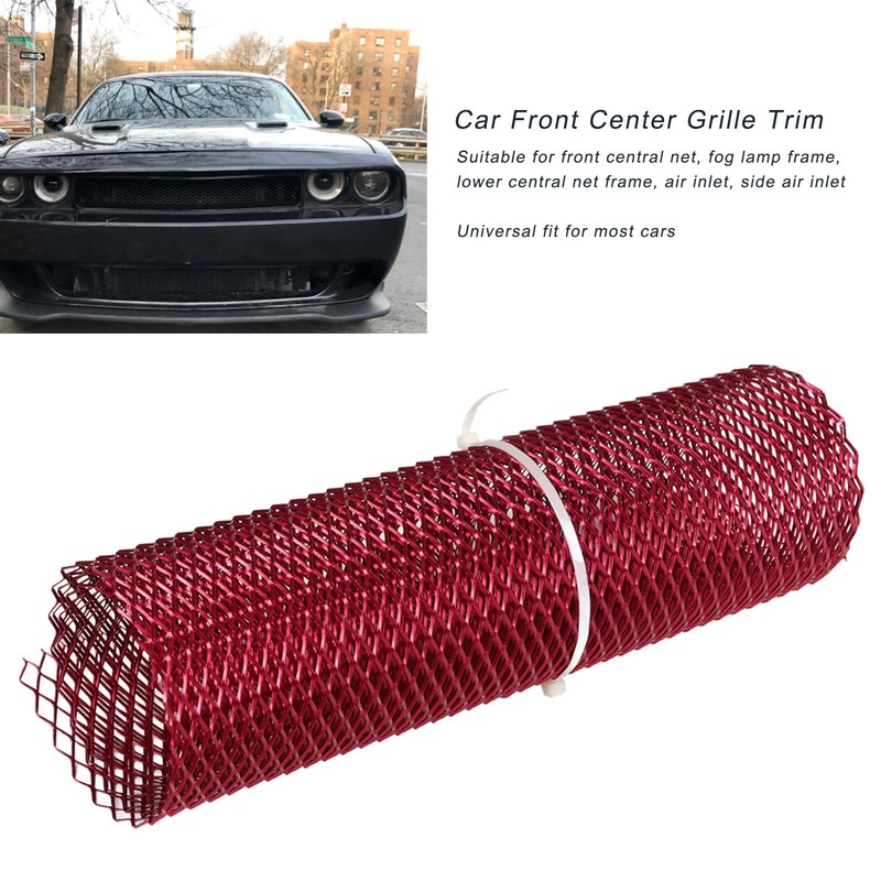 Car Front Center Grid Grille Rhombic Mesh Stable Structure Aluminum