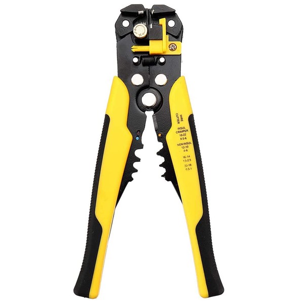 RZJZGZ Automatic Wire Stripper 10-24 AWG, 0.2-6.0mm² 3-in-1 Self-Adjusting Wire