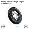 OFFWEGO Car Start Stop Button Cover Spiral Blade Ignition Protective