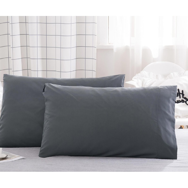 Microfiber Queen Bed Pillowcases 2 Pack, Super Soft Bed Pillow